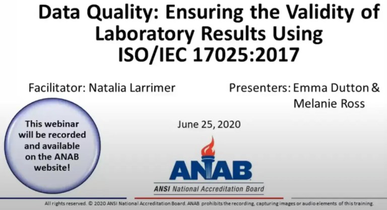 Data Quality: Ensuring the Validity of Laboratory Results Using ISO/IEC 17025:2017