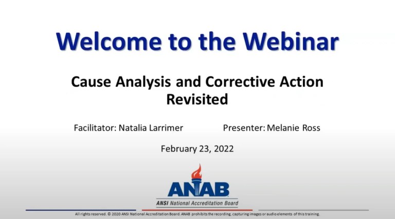 Cause Analysis and Corrective Action Revisited