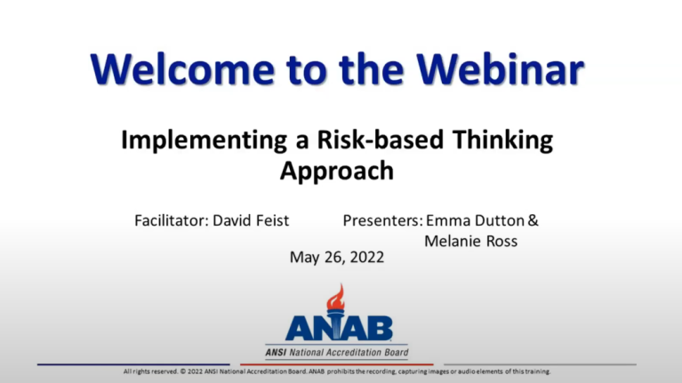 Implementing A Risk-based Thinking Approach