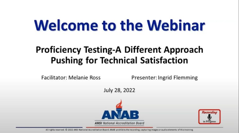 Proficiency Testing – A Different Approach Pushing for Technical Satisfaction