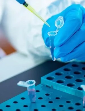 Scientist working in a lab, who is looking at samples.