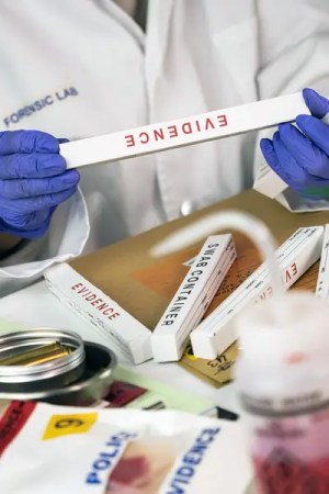 Forensics laboratory.