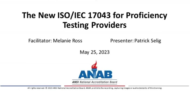 The 2023 Edition of ISO/IEC 17043: Main Changes and Expectations