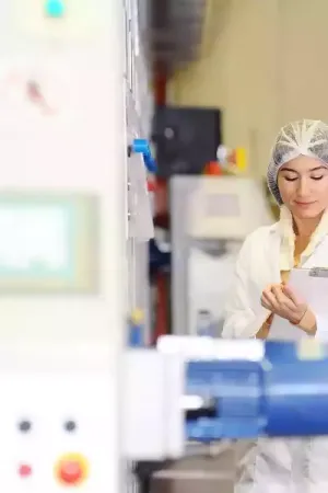 woman in food processing plant
