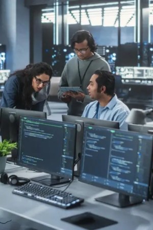 IT specialists implementing an information management security system that adheres to ISO 27006.