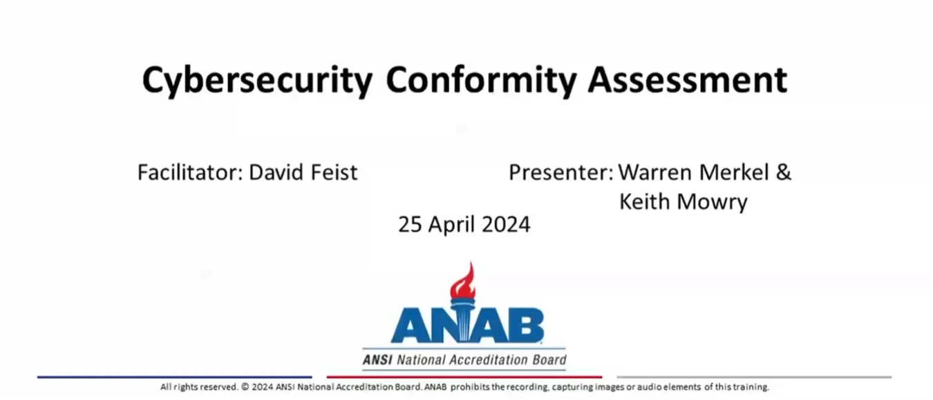 Cybersecurity Conformity Assessment