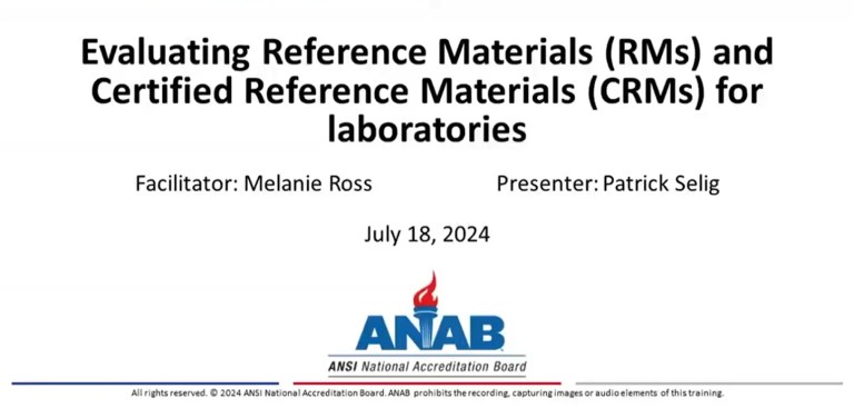 Evaluating Reference Materials and Certified Reference Materials for Laboratories