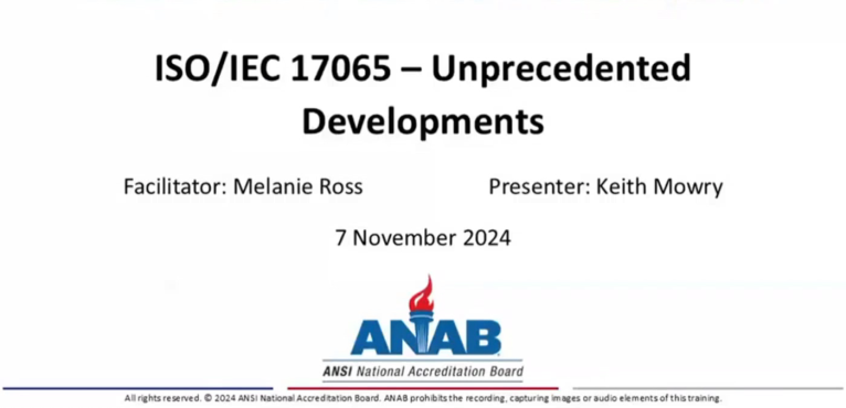 ISO/IEC 17065 – Unprecedented Developments for this Key ISO CASCO Standard