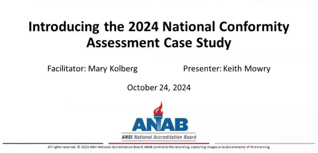 2024 National Conformity Assessment Pre-Case Study