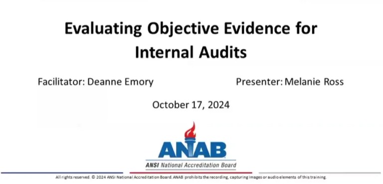 Evaluating Objective Evidence for Internal Audits