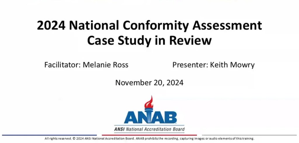 2024 National Conformity Assessment Post-Case Study