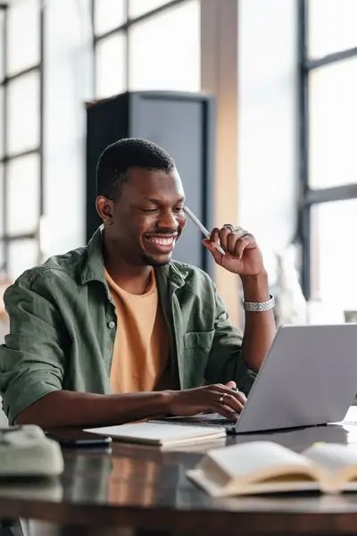 Student taking an ANAB self-paced ASTM course online at home.