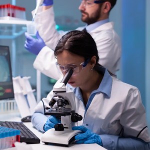 Modern lab for scientific research with professionals adhering to ISO/IEC 17025.