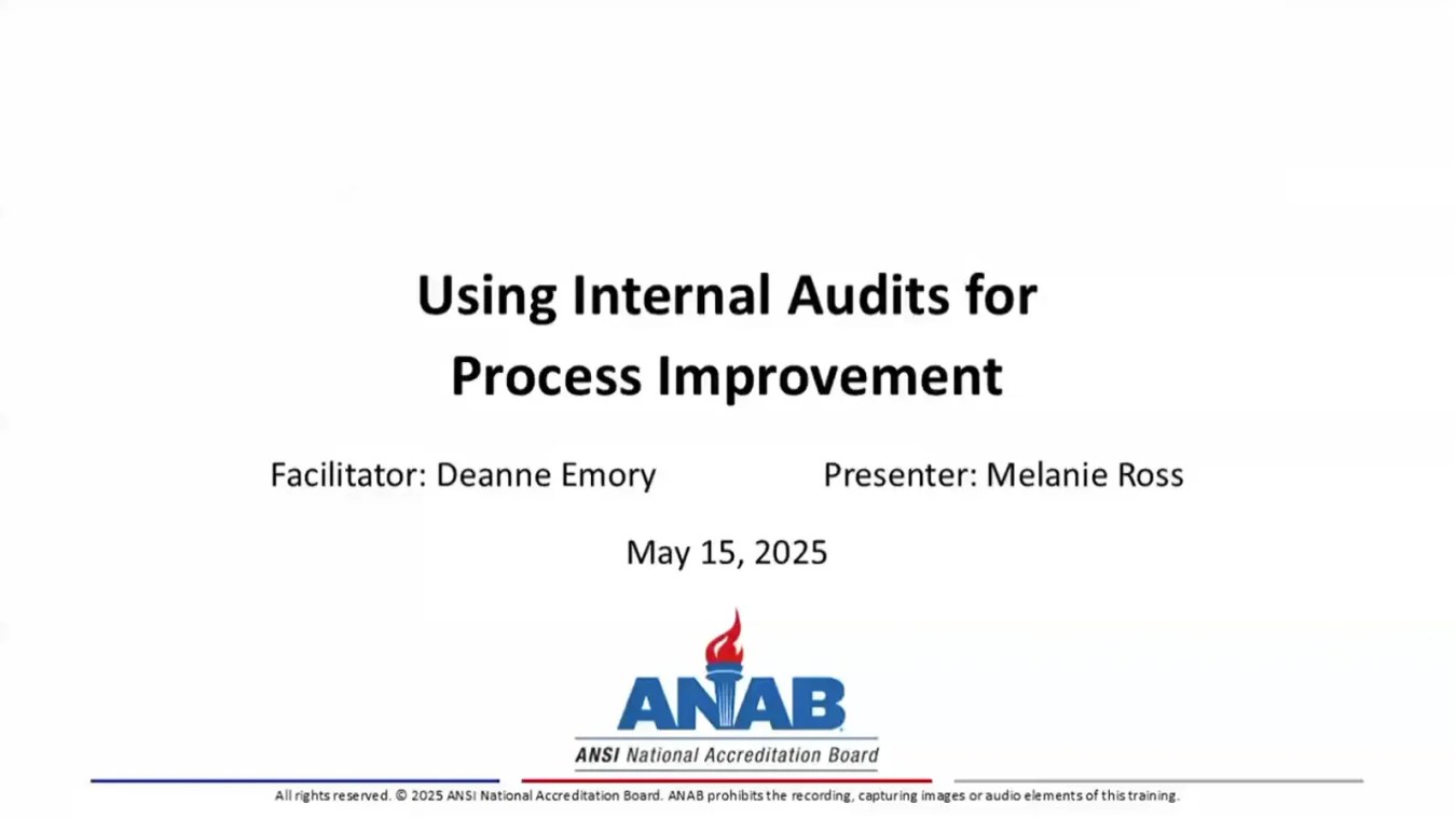 Using Internal Audits for Process Improvement