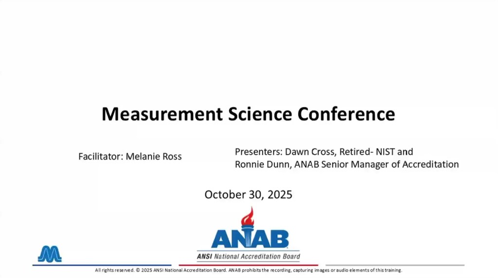Measurement Science Conference Webinar