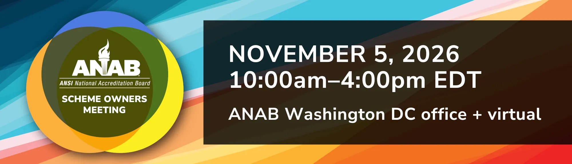 Banner image for ANAB Scheme Owners Meeting 2026