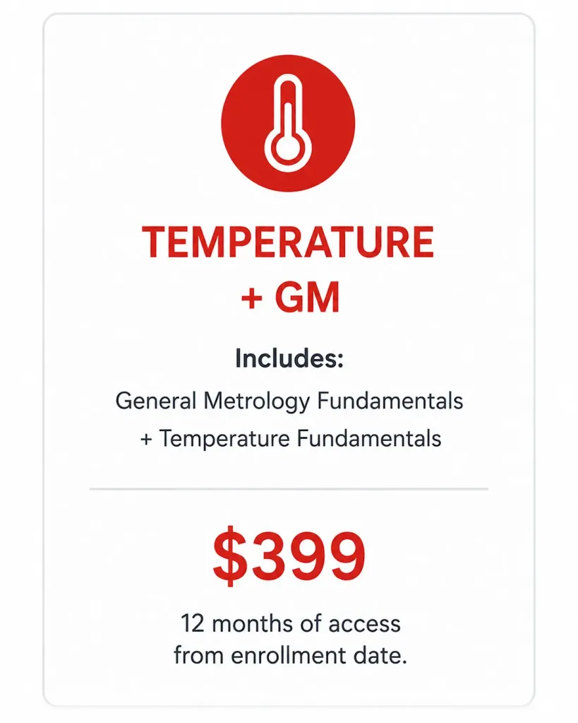 Temperature Calibration and General Metrology Training
