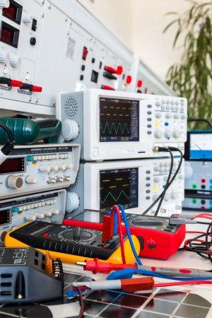Solar regulator and checking using an oscilloscope.
