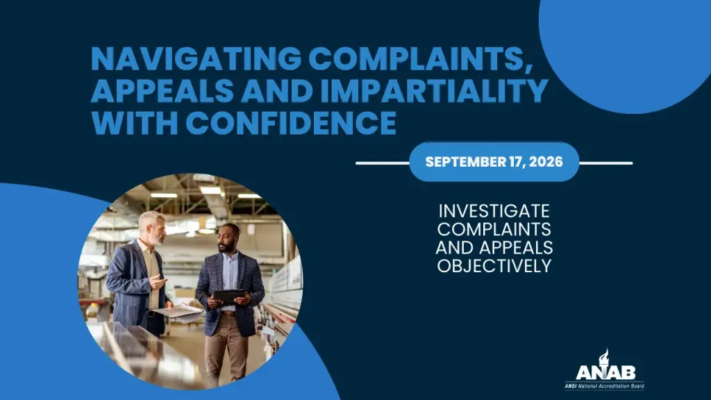 A professional image illustrating the importance of impartiality in complaints and appeals handling, featuring a quality professional reviewing documents, evaluating concerns, and ensuring fair decision-making. The image represents complaint management, appeals procedures, conflict-of-interest prevention, and accreditation integrity.